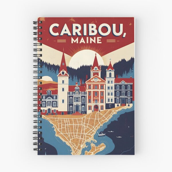 Item preview, Caribou Maine 1950s USA Vintage Travel Tourism designed and sold by TravelersGems.
