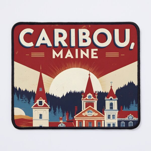 Item preview, Caribou Maine 1950s USA Vintage Travel Tourism designed and sold by TravelersGems.