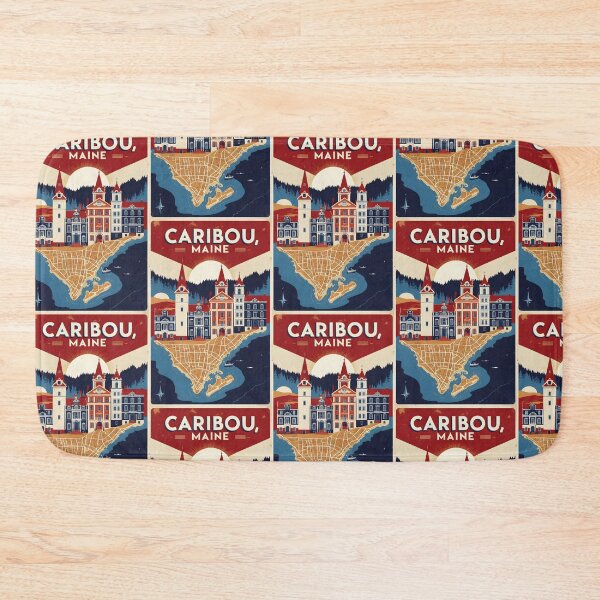 Item preview, Caribou Maine 1950s USA Vintage Travel Tourism designed and sold by TravelersGems.