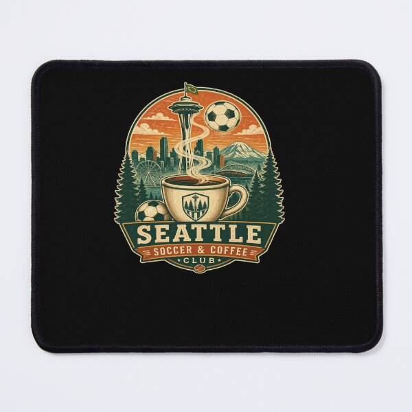 Item preview, Seattle Soccer & Coffee Club Retro Travel Shirt | Space Needle Coffee Soccer Ball Seattle designed and sold by Globalcitytees.