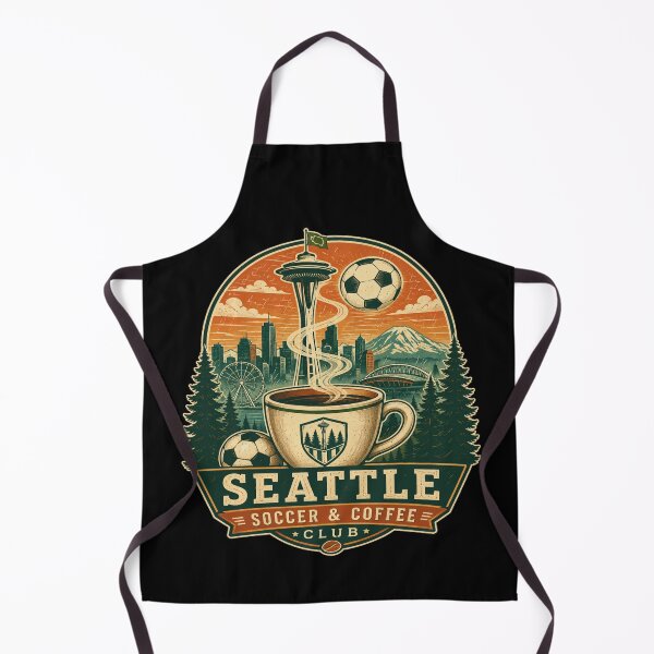 Item preview, Seattle Soccer & Coffee Club Retro Travel Shirt | Space Needle Coffee Soccer Ball Seattle designed and sold by Globalcitytees.