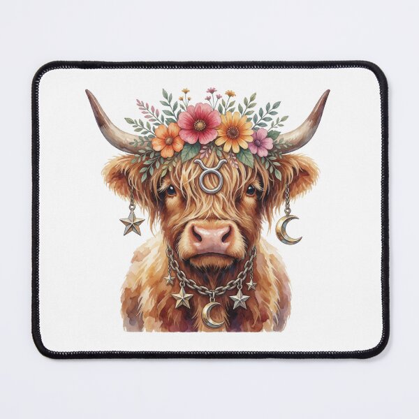 Item preview, Taurus Zodiac Sticker | Highland Cow Astrology Art designed and sold by AillustriaAK.
