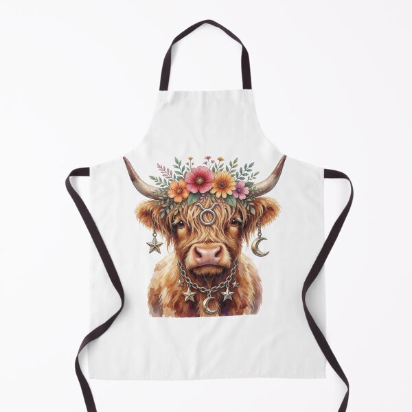 Item preview, Taurus Zodiac Sticker | Highland Cow Astrology Art designed and sold by AillustriaAK.