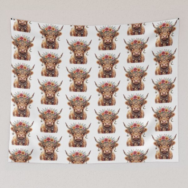 Item preview, Taurus Zodiac Sticker | Highland Cow Astrology Art designed and sold by AillustriaAK.