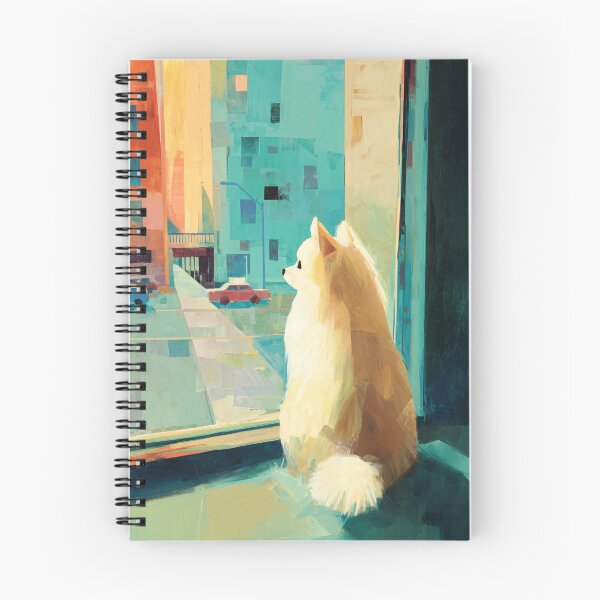 Item preview, Pomeranian Watching the City, Window View designed and sold by ThingsCatsDo.