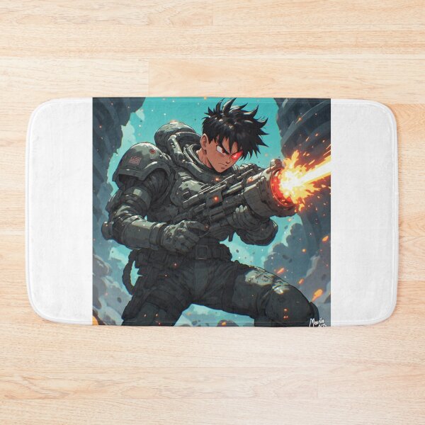 Item preview, Hicks Saiyan Warrior - Retro Anime Sci-Fi designed and sold by Mavila Forge.