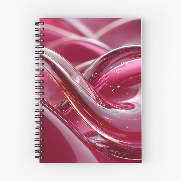 Item preview, Rich Pink Liquid Glass Abstract with Glossy Fluid Waves designed and sold by daila70.