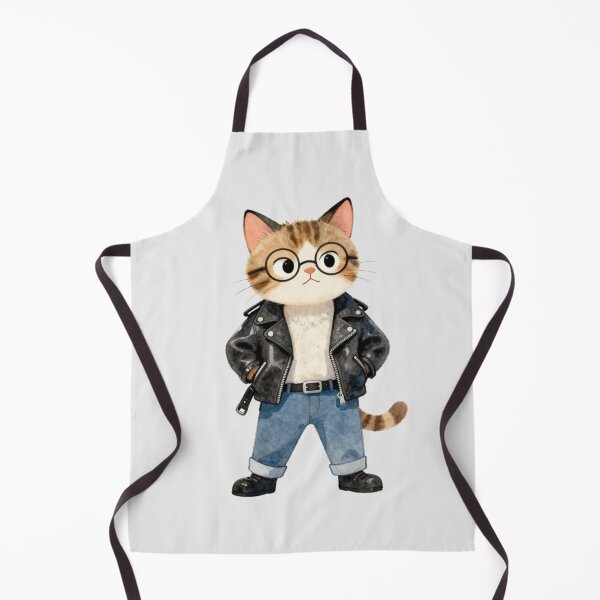 Item preview, Cute Rebel Cat in Leather Jacket designed and sold by Violet-Forge.