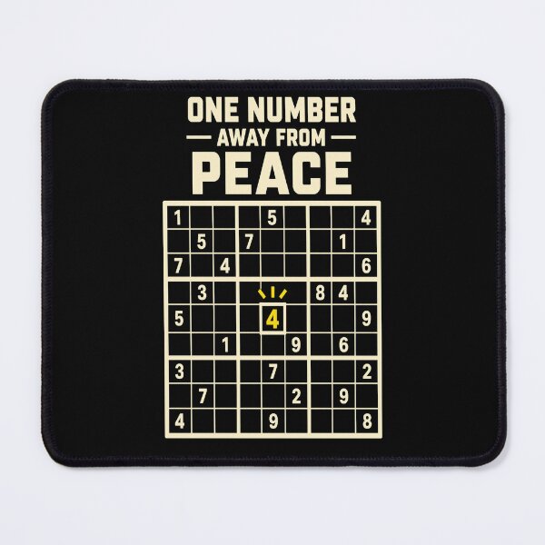 Item preview, One Number Away From Peace Sudoku Puzzle designed and sold by Lyfeinsights.