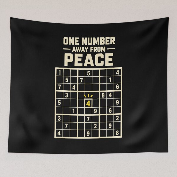Item preview, One Number Away From Peace Sudoku Puzzle designed and sold by Lyfeinsights.