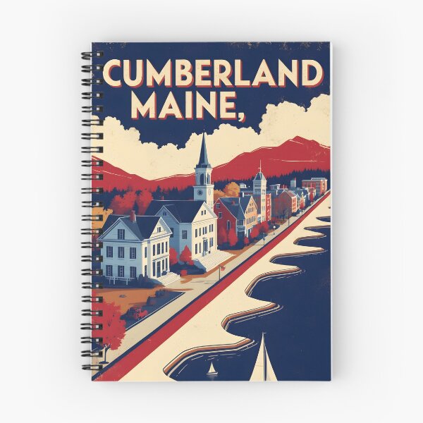 Item preview, Cumberland Maine 1950s USA Vintage Travel Tourism designed and sold by TravelersGems.