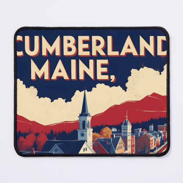 Item preview, Cumberland Maine 1950s USA Vintage Travel Tourism designed and sold by TravelersGems.