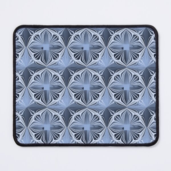 Item preview, Blue Geometric Mandala Seamless Pattern designed and sold by SahmatArt.