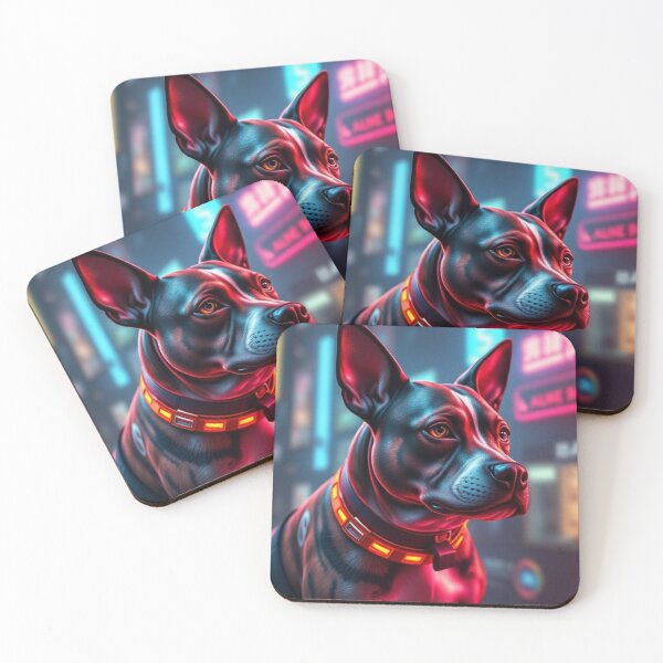 Item preview, Cyberpunk Style Dog | Neon Futuristic Illustration designed and sold by RAISC.