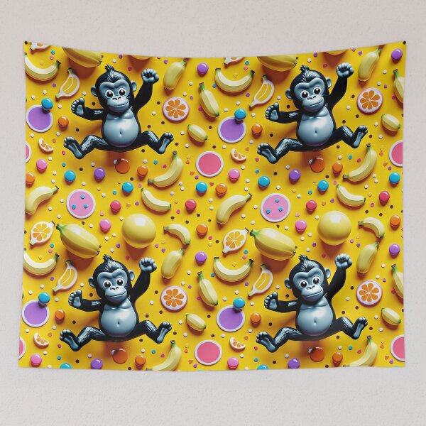 Item preview, Chibi Gorilla Banana Pop 3D designed and sold by krazzyremo.