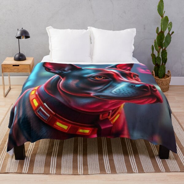 Item preview, Cyberpunk Style Dog | Neon Futuristic Illustration designed and sold by RAISC.