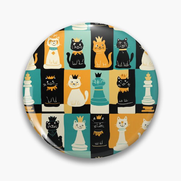 Item preview, Chess Piece Cats Pattern | Cute Cat Chess Characters for Chess Lovers designed and sold by VieUnique.