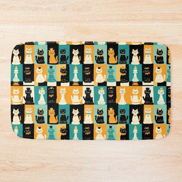 Item preview, Chess Piece Cats Pattern | Cute Cat Chess Characters for Chess Lovers designed and sold by VieUnique.