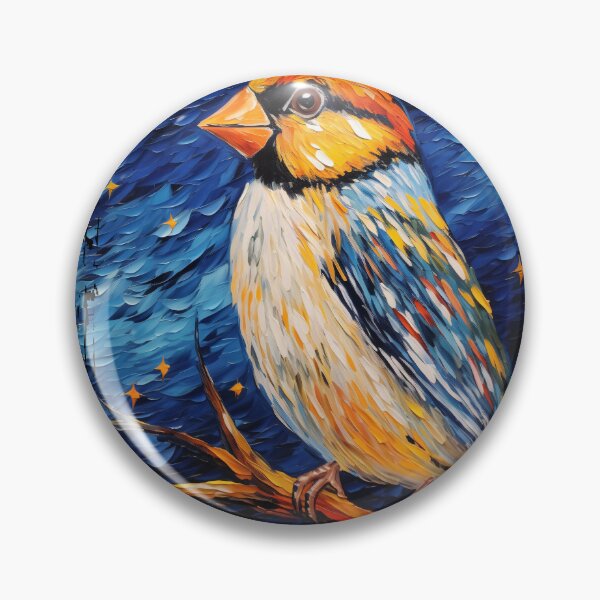 Item preview, Funny Zebra Finch Starry Night Illustration Mom Dad Kids designed and sold by rafaeltto.