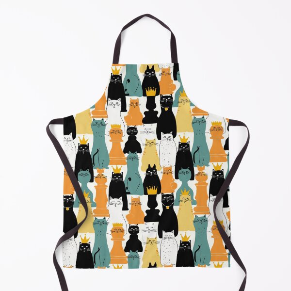 Item preview, Chess Piece Cats Pattern | Cute Cat Chess Characters for Chess Lovers designed and sold by VieUnique.