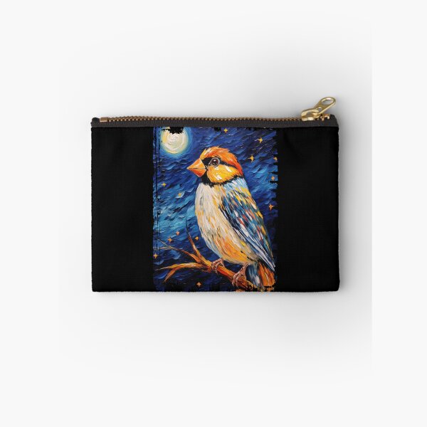 Item preview, Funny Zebra Finch Starry Night Illustration Mom Dad Kids designed and sold by rafaeltto.
