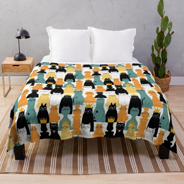 Item preview, Chess Piece Cats Pattern | Cute Cat Chess Characters for Chess Lovers designed and sold by VieUnique.
