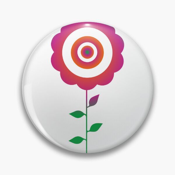 Item preview, Retro Flower Folk Art Vibrant Color Gradient Graphic designed and sold by ZorianArt.