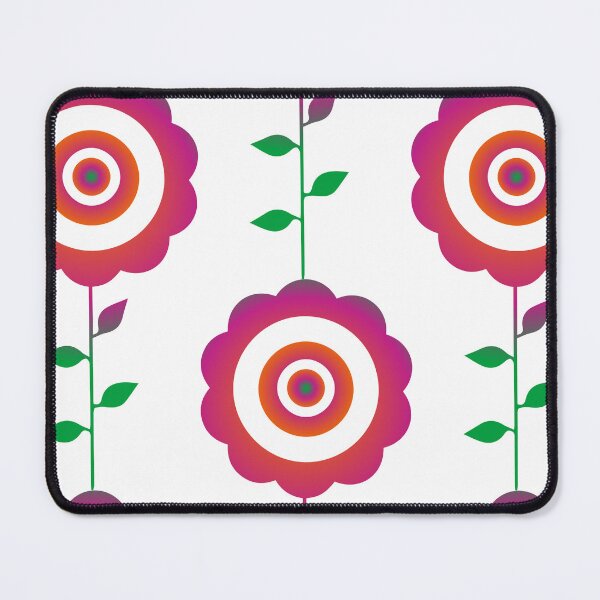 Item preview, Retro Flower Folk Art Vibrant Color Gradient Graphic designed and sold by ZorianArt.