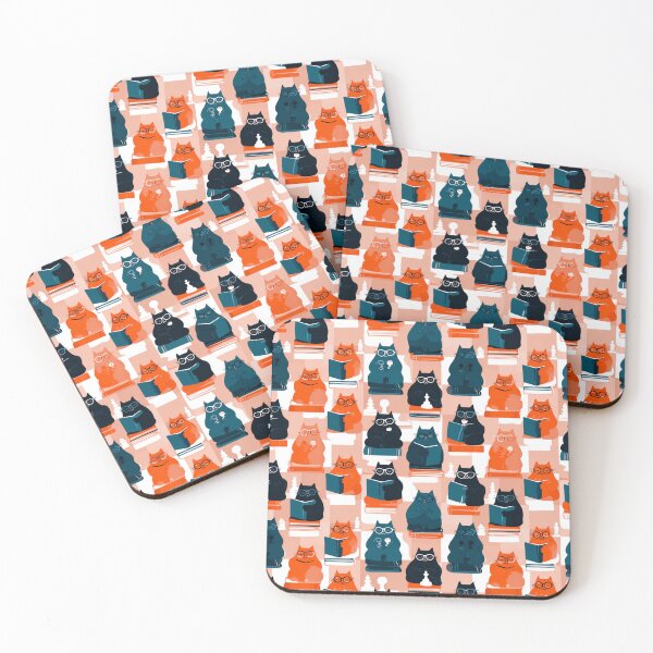 Item preview, Chess Piece Cats Pattern | Cute Cat Chess Characters for Chess Lovers designed and sold by VieUnique.