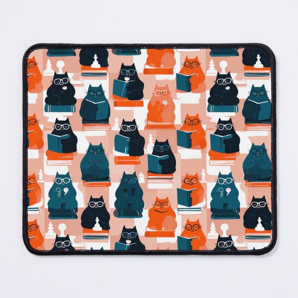 Item preview, Chess Piece Cats Pattern | Cute Cat Chess Characters for Chess Lovers designed and sold by VieUnique.