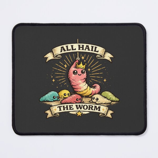 Item preview, All Hail The Worm Cute Worm On A String Meme King designed and sold by PunchDrop.