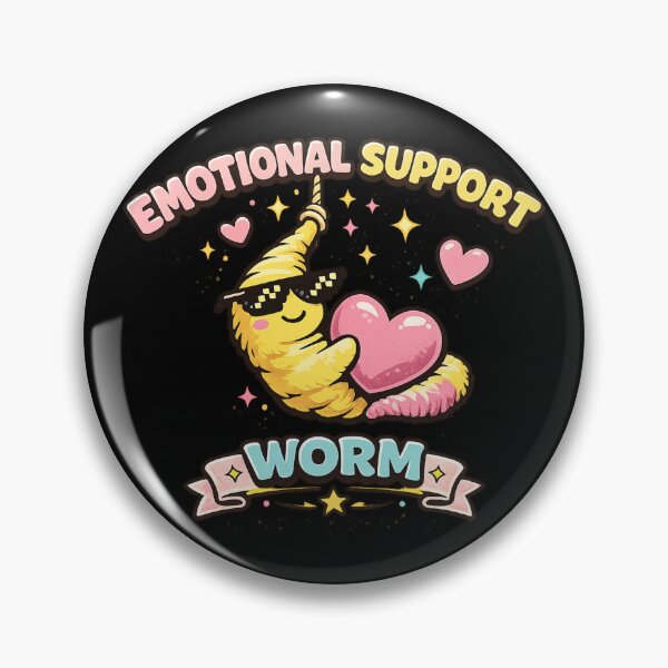 Item preview, Emotional Support Worm Cute Comfort Character Meme designed and sold by PunchDrop.