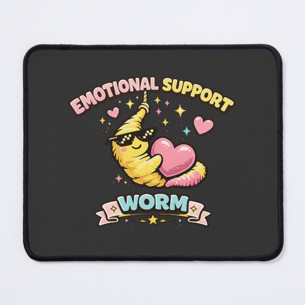 Item preview, Emotional Support Worm Cute Comfort Character Meme designed and sold by PunchDrop.