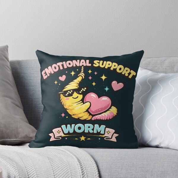 Item preview, Emotional Support Worm Cute Comfort Character Meme designed and sold by PunchDrop.