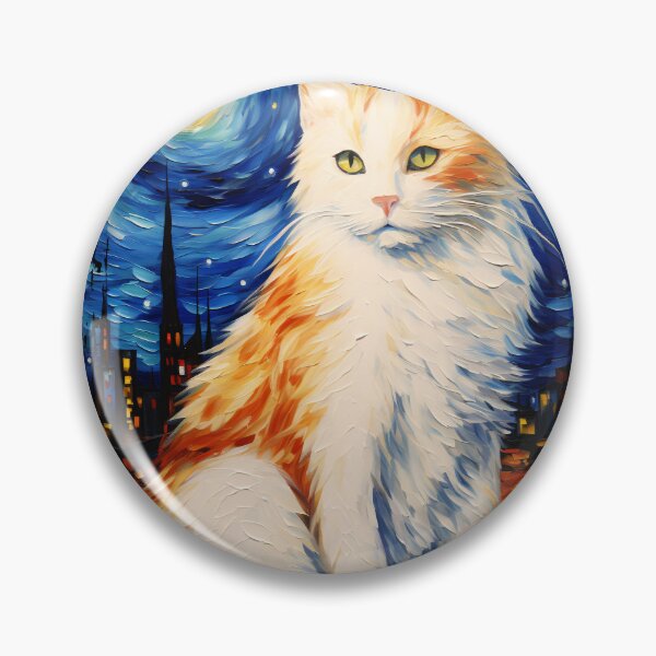 Item preview, Funny Turkish Van Cat Starry Night Illustration Mom Dad Kids designed and sold by rafaeltto.