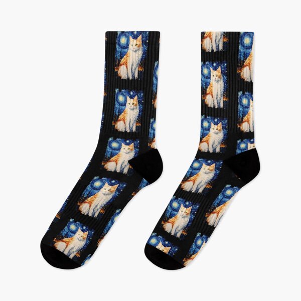 Item preview, Funny Turkish Van Cat Starry Night Illustration Mom Dad Kids designed and sold by rafaeltto.