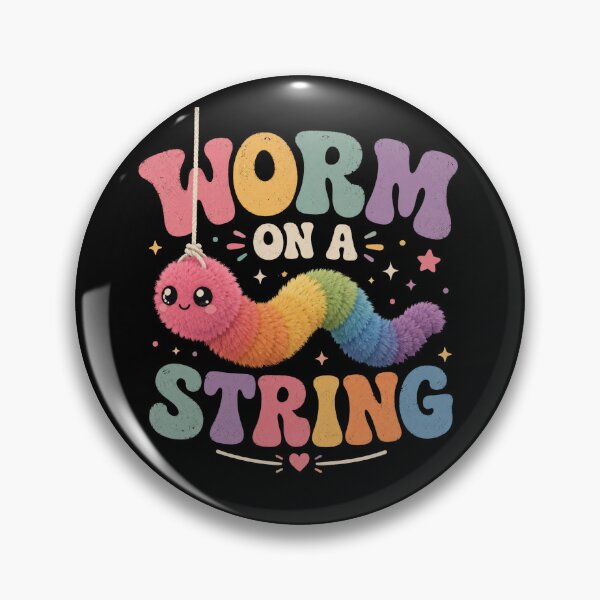 Item preview, Rainbow Plush Worm On A String Kawaii Cute Character designed and sold by PunchDrop.