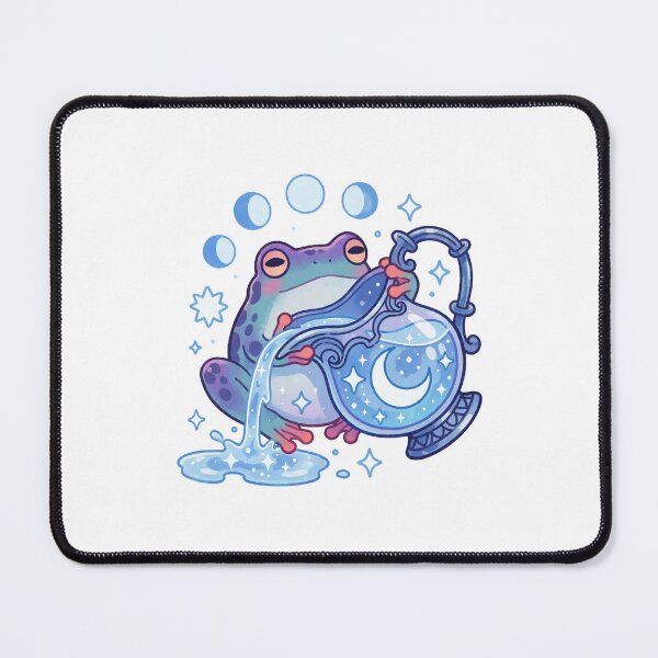 Item preview, Aquarius Zodiac Sticker | Celestial Frog Astrology Art designed and sold by AillustriaAK.