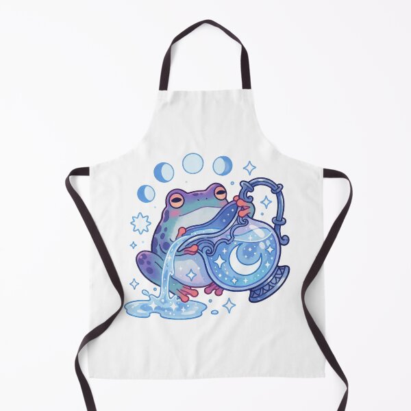 Item preview, Aquarius Zodiac Sticker | Celestial Frog Astrology Art designed and sold by AillustriaAK.