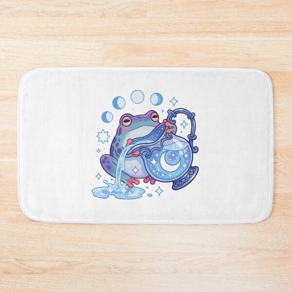 Item preview, Aquarius Zodiac Sticker | Celestial Frog Astrology Art designed and sold by AillustriaAK.