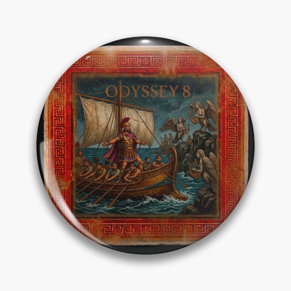 Item preview, Odyssey 8 Sirens Song Ancient Greek Fresco Art designed and sold by codex antique.