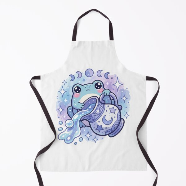Item preview, Aquarius Zodiac Sticker | Celestial Frog Astrology Art designed and sold by AillustriaAK.
