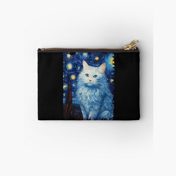Item preview, Funny Turkish Angora Cat Starry Night Illustration Mom Dad Kids designed and sold by rafaeltto.