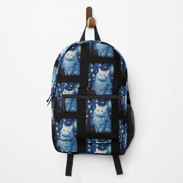 Item preview, Funny Turkish Angora Cat Starry Night Illustration Mom Dad Kids designed and sold by rafaeltto.