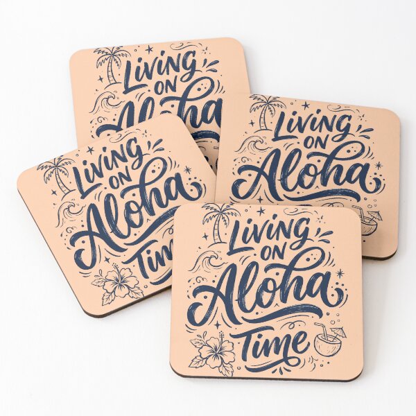Item preview, Living on Aloha Time – Hawaiian Vibes Design designed and sold by Sea Gem.