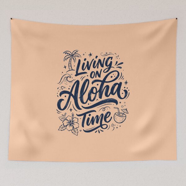 Item preview, Living on Aloha Time – Hawaiian Vibes Design designed and sold by Sea Gem.