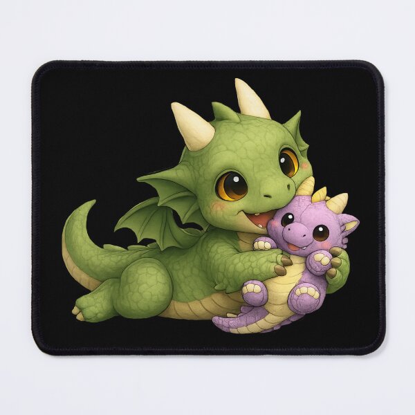 Item preview, Cute Green Dragon with Plushie designed and sold by Hatchling Hollow.