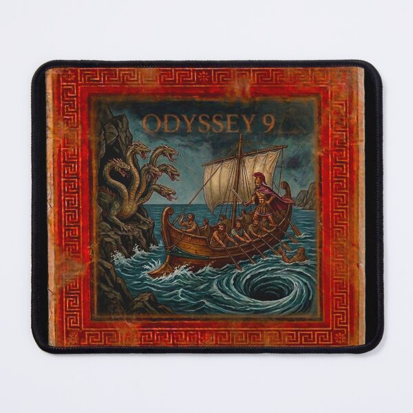 Item preview, Odyssey 9 Scylla and Charybdis Ancient Greek Fresco Art designed and sold by codex antique.