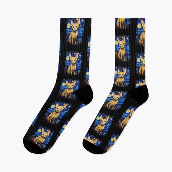 Item preview, Funny Sphynx Cat Starry Night Illustration Mom Dad Kids designed and sold by rafaeltto.