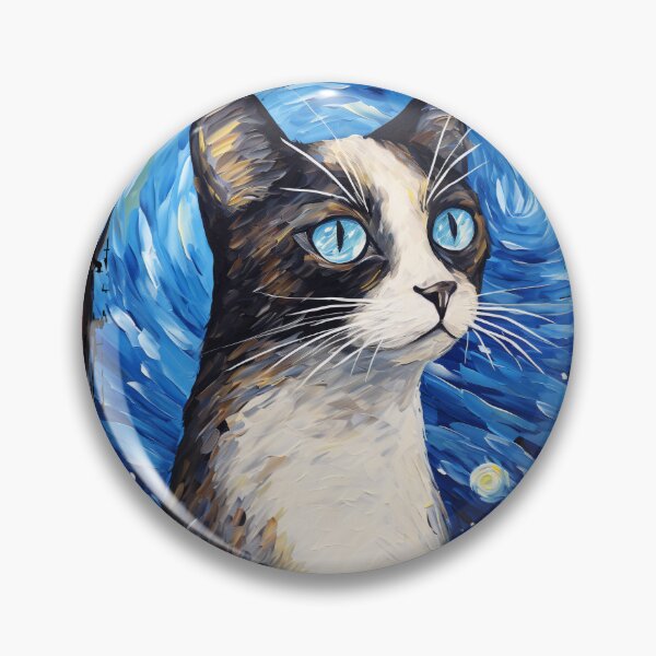 Item preview, Funny Snowshoe Cat Starry Night Illustration Mom Dad Kids designed and sold by rafaeltto.